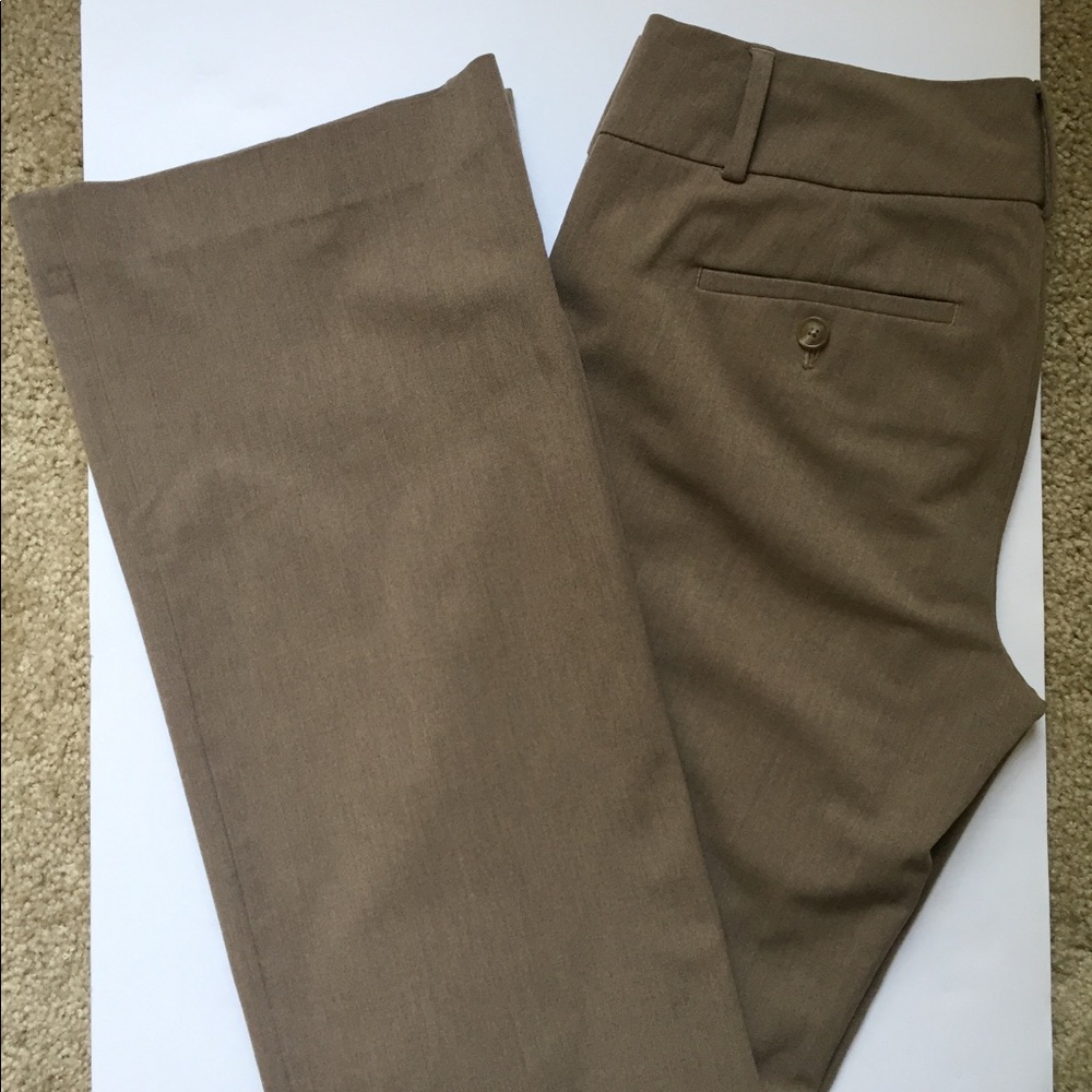 LOFT Tan Marisa Fit Trousers